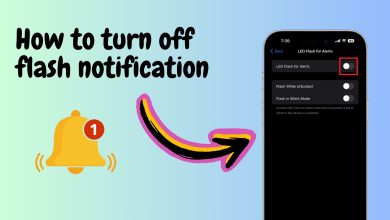 How to turn off flash notification