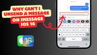 Why can't I unsend a message on iMessage iOS 16