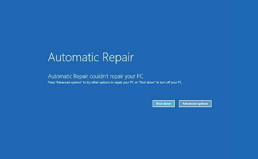 Automatic repair Windows recovery environment